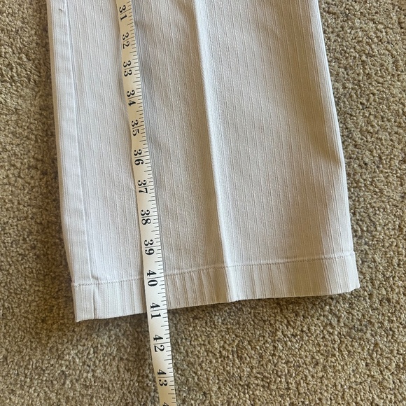 Ann Taylor Tan Striped Straight-Leg Pants – Size 8 - Picture 7 of 10